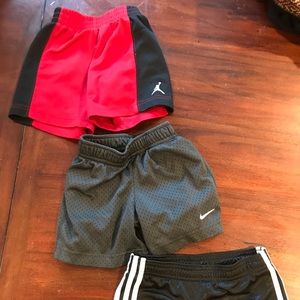 Three pairs of Nike shorts